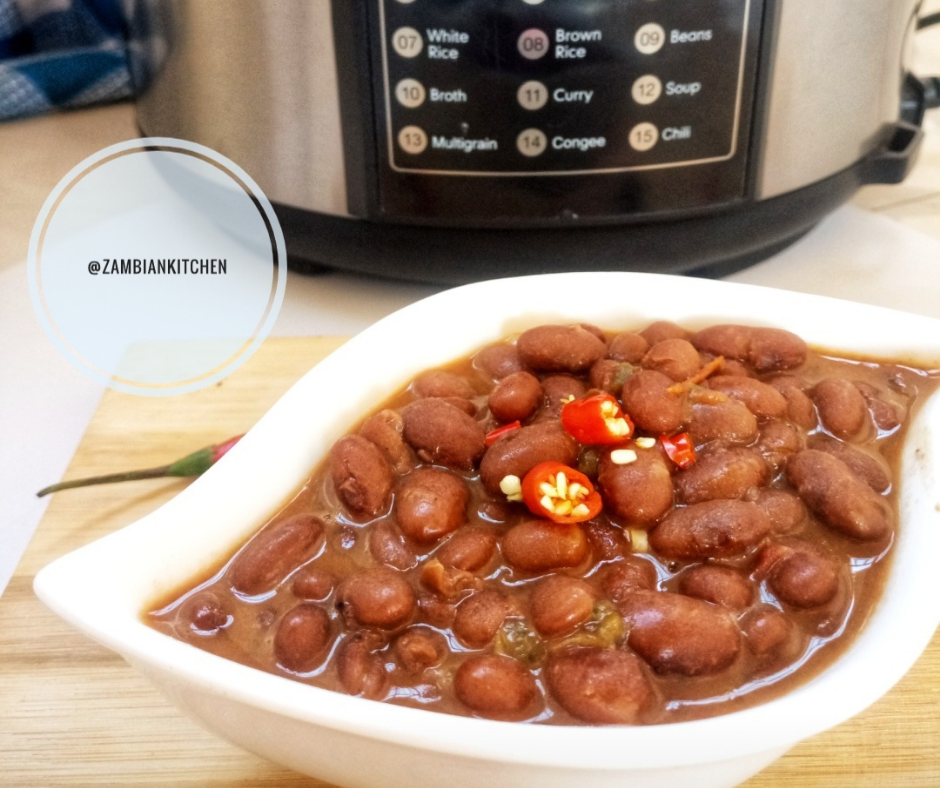 Beans cooked in an electric pressure cooker