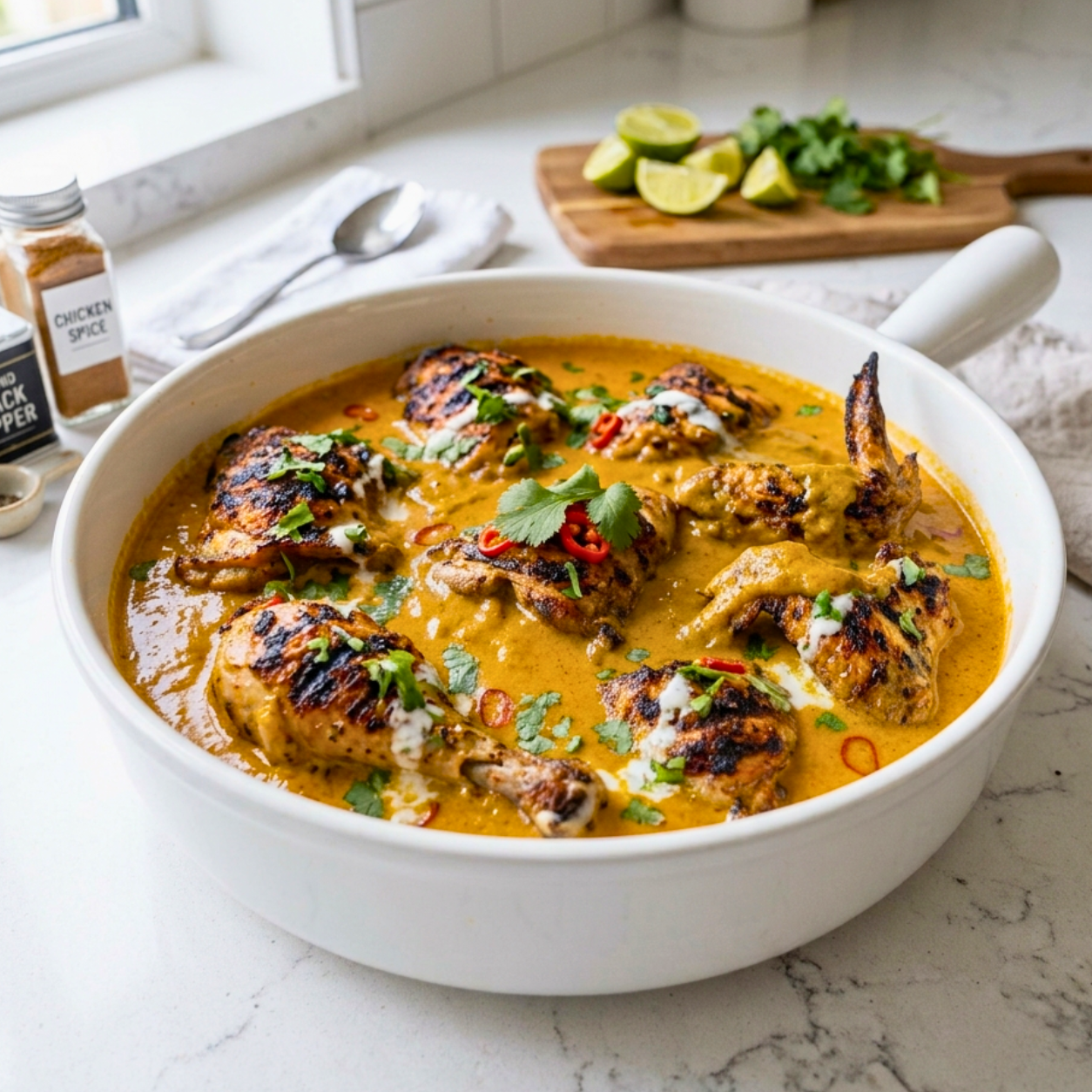 African Kuku Paka Chicken Curry on a plate