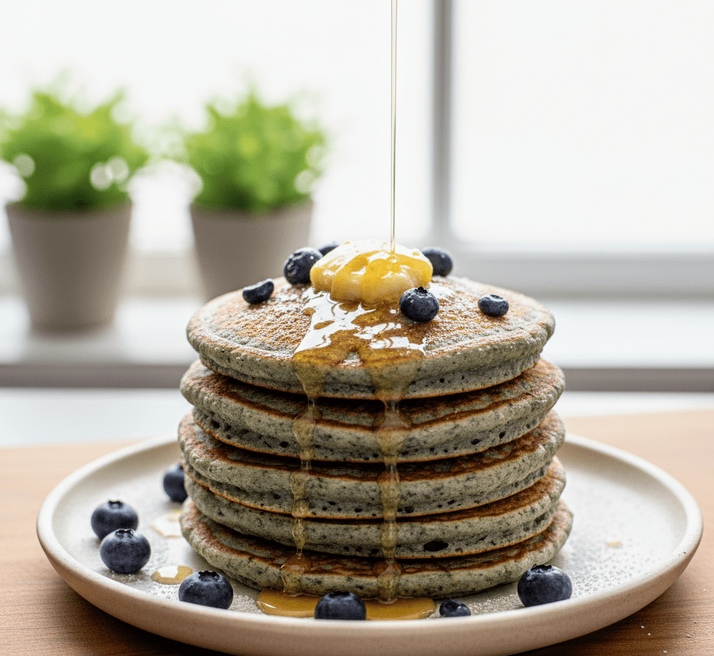 Blue Corn and Ricotta Pancakes