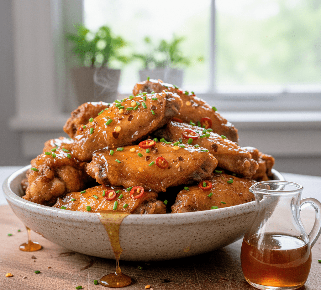 Hot Honey Air Fryer Wings