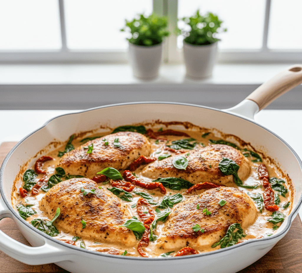 One pan Tuscan chicken